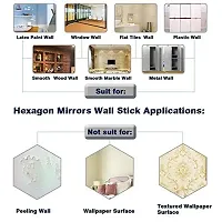 Classic 7 Hexagon 10 Butterfly Silver Acrylic Mirror Wall Sticker|Mirror For Wall|Mirror Stickers For Wall|Wall Mirror|Flexible Mirror|3D Mirror Wall Stickers|Wall Sticker Cp-520-thumb4