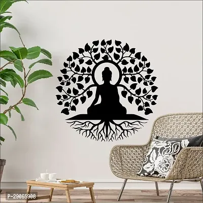 Classic Buddha Wall Sculptures, Wall Art, Wall Decor, Black Wooden Art Home Decor Items For Livingroom Bedroom Kitchen Office Wall, Wall Stickers And Murals (29 X 29 Cm)