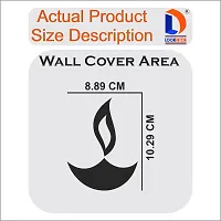 Classic 10 Shubh Diya Black Acrylic Mirror Wall Sticker|Mirror For Wall|Mirror Stickers For Wall|Wall Mirror|Flexible Mirror|3D Mirror Wall Stickers|Wall Sticker Cp-1404-thumb1