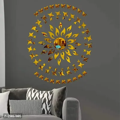 Classic Sun 25S.25L. Star Golden 20 Butterfly-Cp377 Acrylic Mirror Wall Sticker|Mirror For Wall|Mirror Stickers For Wall|Wall Mirror|Flexible Mirror|3D Mirror Wall Stickers|Wall Sticker Cp-903-thumb0