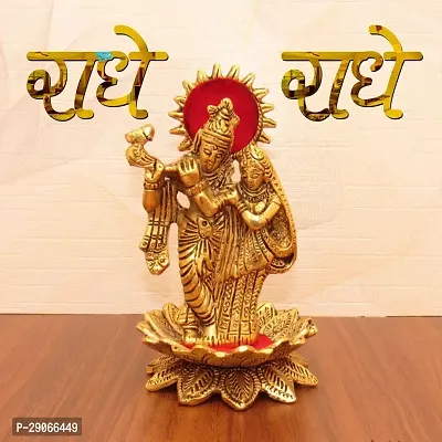 Classic Radhe Radhe Golden Acrylic Mirror Wall Sticker|Mirror For Wall|Mirror Stickers For Wall|Wall Mirror|Flexible Mirror|3D Mirror Wall Stickers|Wall Sticker Cp-431