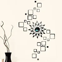 Classic Sun Black 24 Square-Cp327 Acrylic Mirror Wall Sticker|Mirror For Wall|Mirror Stickers For Wall|Wall Mirror|Flexible Mirror|3D Mirror Wall Stickers|Wall Sticker Cp-853-thumb1