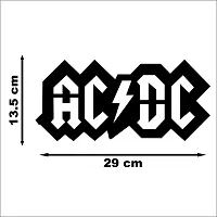 Classic Ac Dc Wall Sculptures, Wall Art, Wall Decor, Black Wooden Art Home Decor Items For Livingroom Bedroom Kitchen Office Wall, Wall Stickers And Murals (13.5 X 29 Cm)-thumb2