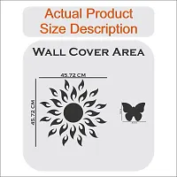 Classic Sun Black 10 Butterfly-Cp242 Acrylic Mirror Wall Sticker|Mirror For Wall|Mirror Stickers For Wall|Wall Mirror|Flexible Mirror|3D Mirror Wall Stickers|Wall Sticker Cp-768-thumb1