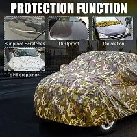 MASF Waterproof Car Cover For Hyundai Accent With Mirror Pocket (Army Green/Jungle)-thumb3