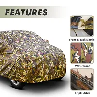 MASF Waterproof Car Cover For Hyundai Accent With Mirror Pocket (Army Green/Jungle)-thumb4