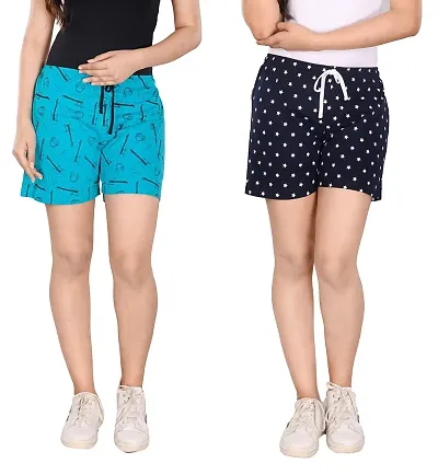 STYLEAONE Women's Shorts - Pack of 2