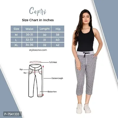 StyleAOne Women Cotton Grey  Pink Capri (Medium)-thumb5