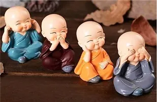 GRACIE COLLECTION IMPORTED ORIGINAL LITTLE BABY MONK- SET OF 4 MONK SET WITH BOX PACKING.-thumb1