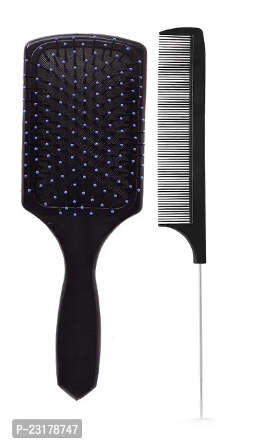 Hair Brush- Square Paddle Hair Brushes For Women Men And Kids Make Thin Long Curly Hair Health And Massage Scalp Brush And Detangler Tail Comb Hair Brush Set-thumb0