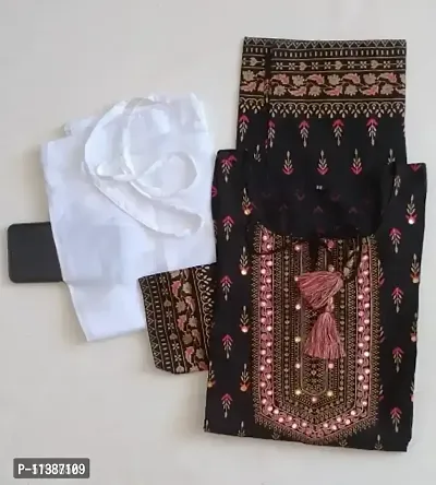 Rayon Embroidery Kurti With Pant Set-thumb0