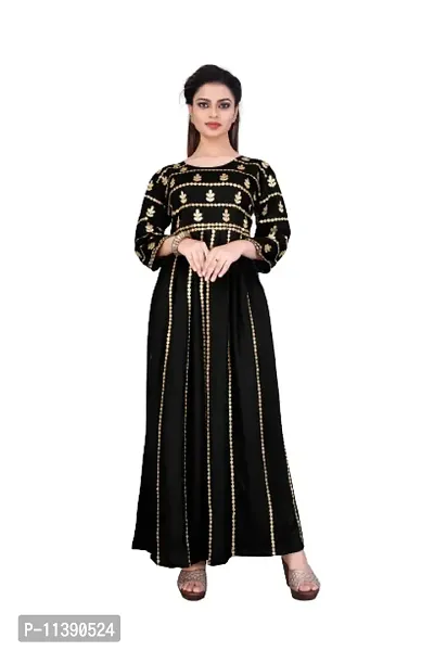 Premium Elegant Gown (Black)-thumb0