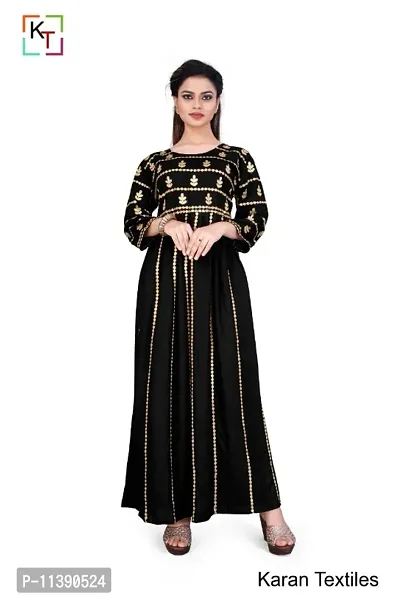 Premium Elegant Gown (Black)-thumb2