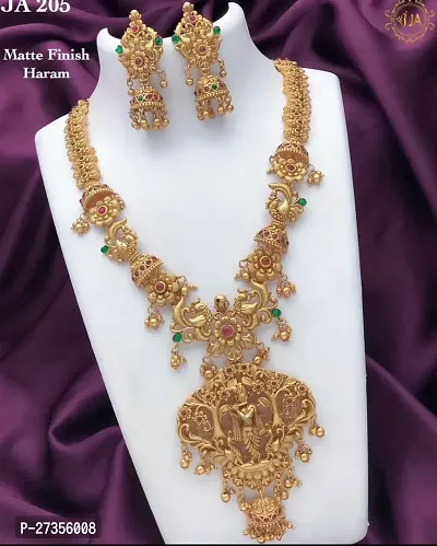 Stylish Golden Alloy Artificial stone Jewellery Set For Women-thumb0