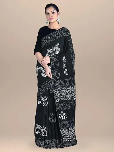 Trending Cotton Mulmul Saree With Blouse Piece