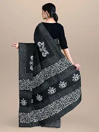 Trendy Cotton Printed Ikat Saree with Blouse piece-thumb2