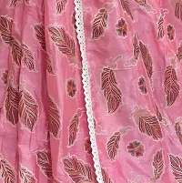 Beautiful Pink Satin Embellished Saree With Blouse Piece For Women-thumb2