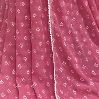 Beautiful Pink Chiffon Embellished Saree With Blouse Piece For Women-thumb2