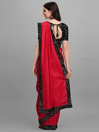 Elegant Red Art Silk Saree with Blouse piece For Women-thumb1