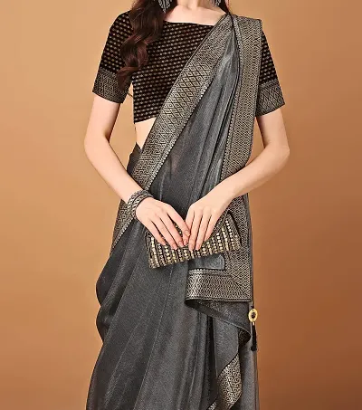 Elegant Mulmul Cotton Saree with Blouse piece