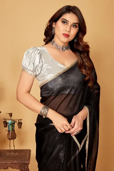 Elegant Art Silk Saree with Blouse piece 