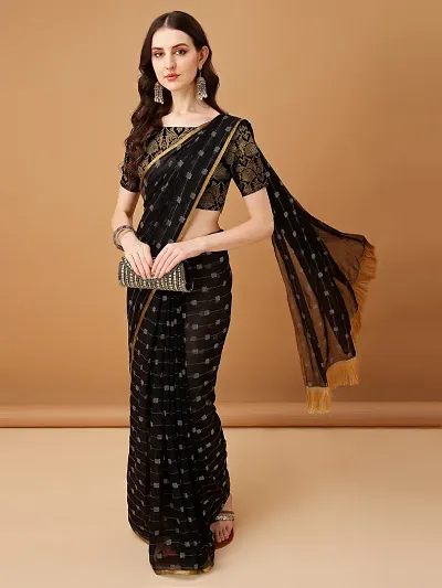 Hot Selling Chiffon Saree with Blouse piece