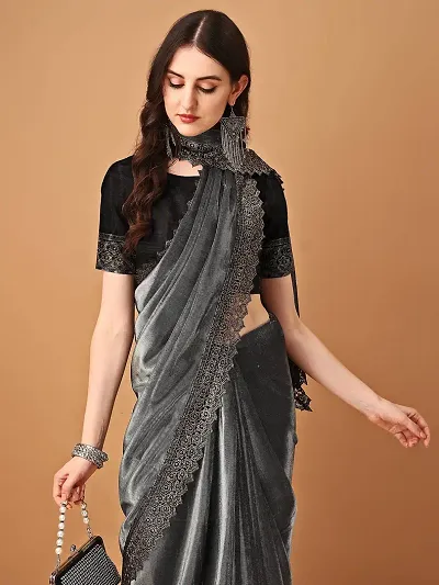 Elegant Art Silk Saree with Blouse piece 