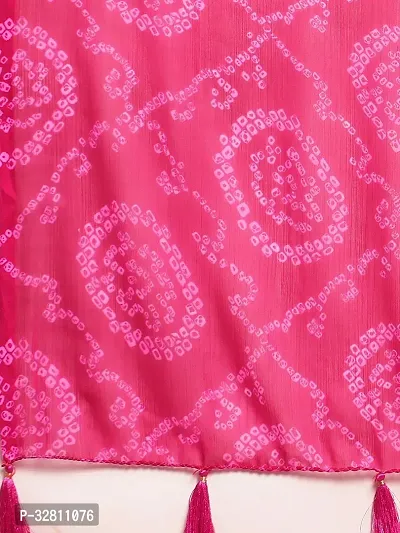 Elegant Pink Georgette Saree with Blouse piece For Women-thumb4