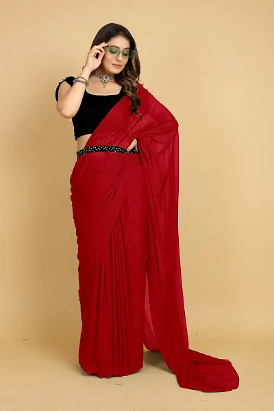 New In Silk Blend Saree with Blouse piece 