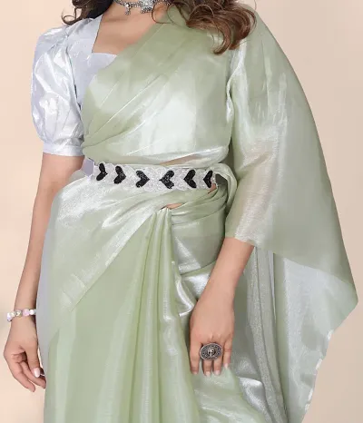 Glamorous Art Silk Saree with Blouse piece