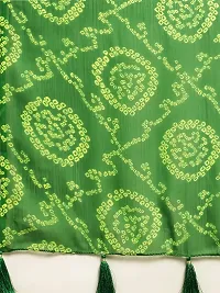 Elegant Green Chiffon Saree with Blouse piece For Women-thumb3