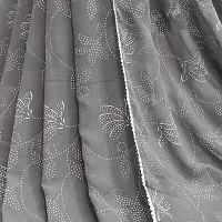 Beautiful Grey Chiffon Embellished Saree With Blouse Piece For Women-thumb2