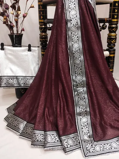 Must Have Lycra Saree with Blouse piece 