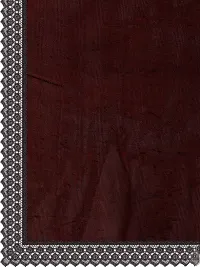 Beautiful Maroon Silk Blend Embellished Saree With Blouse Piece For Women-thumb3