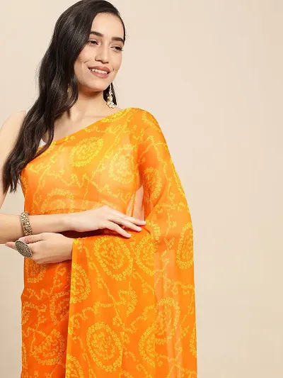 Alluring Georgette Saree with Blouse piece 