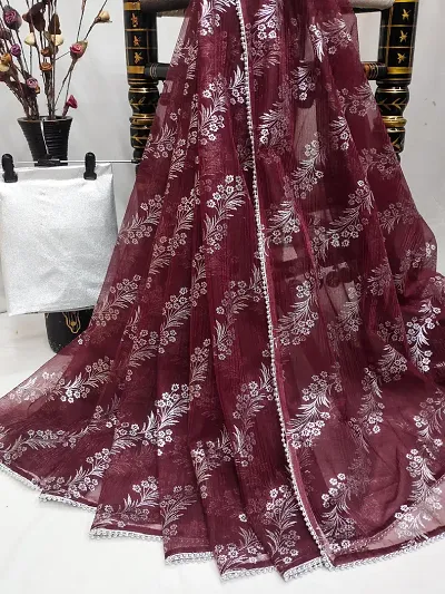 Must Have Organza Saree with Blouse piece 