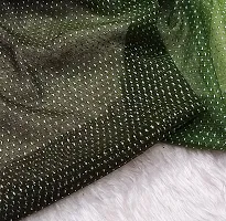 Beautiful Green Net Embellished Saree With Blouse Piece For Women-thumb2