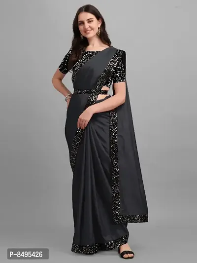 Classic Art Silk Lace Work Saree with Blouse piece-thumb5