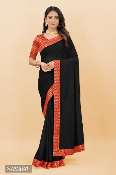 Classic Art Silk Lace Work Saree with Blouse piece-thumb2