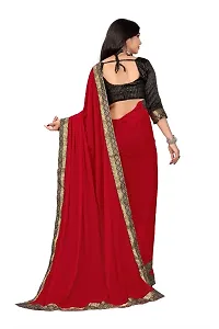 Classic Art Silk Lace Work Saree with Blouse piece-thumb1