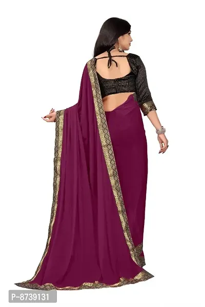 Classic Art Silk Lace Work Saree with Blouse piece-thumb2