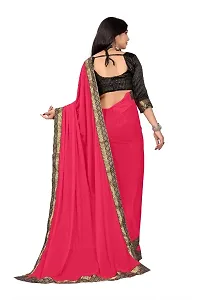 Pink Art Silk Solid Sarees For Women-thumb1