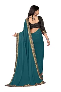 Classic Art Silk Lace Work Saree with Blouse piece-thumb1