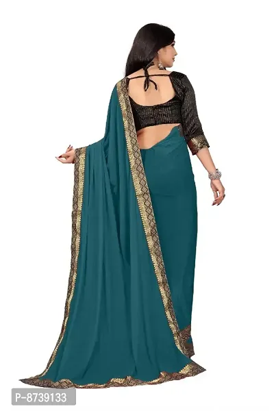 Classic Art Silk Lace Work Saree with Blouse piece-thumb2