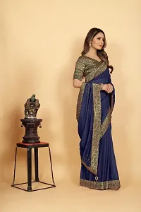 Beautiful Art Silk Saree with Blouse piece-thumb2