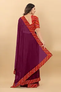 Beautiful Wine Art Silk Dyed Sarees For Women-thumb1