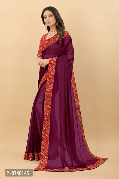 Beautiful Wine Art Silk Dyed Sarees For Women-thumb4