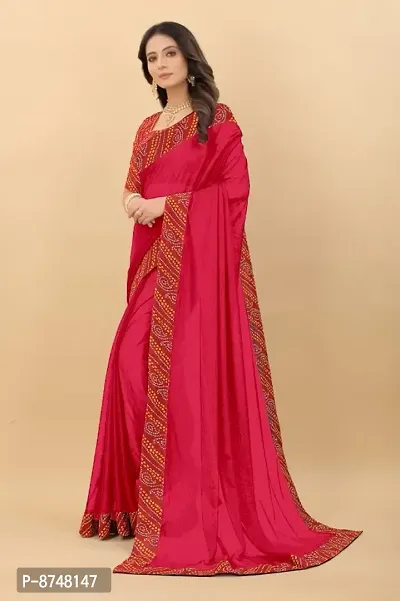 Trendy Art Silk Saree with Blouse Piece for Women-thumb4