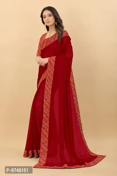 Trendy Art Silk Saree with Blouse Piece for Women-thumb4