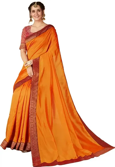 Classic Art Silk Lace Work Saree with Blouse piece